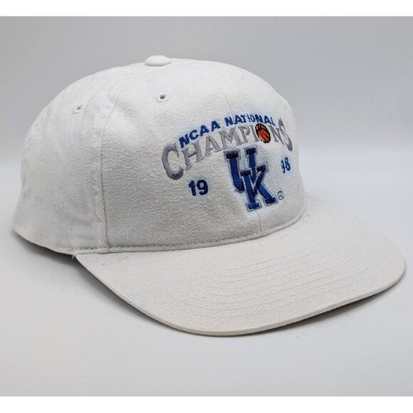 1998 Kentucky Wildcats National Championship Basketball SnapBack Hat Vintage - Picture 1 of 5
